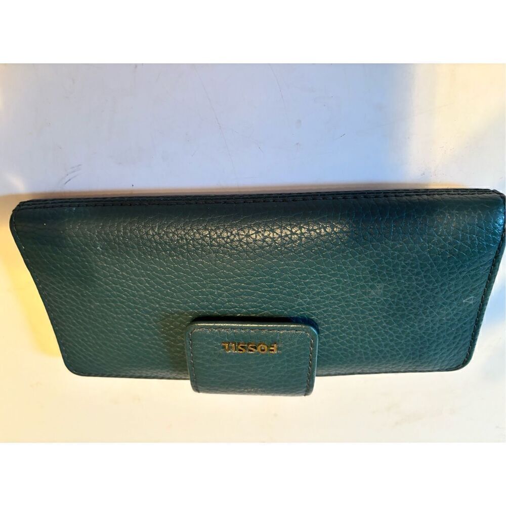Fossil Teal Leather Wallet